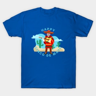 happy cinco de mayo skeleton T-Shirt